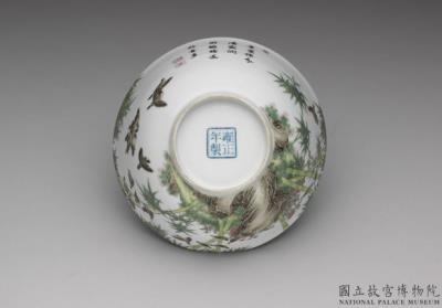 图片[3]-Bowl with bamboo-and-sparrow decor painted in falangcai enamels, Qing dynasty, Yongzheng reign (1723-1735)-China Archive